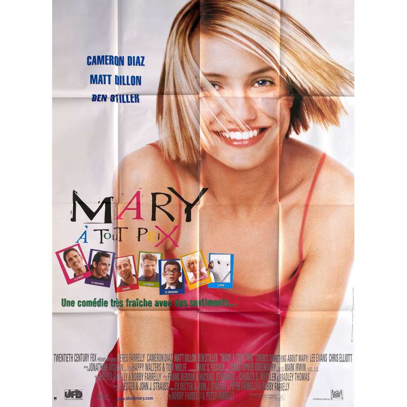 MARY A TOUT PRIX Affiche de film  - 120x160 cm. - 1998 - Cameron Diaz, Bobby Farelly