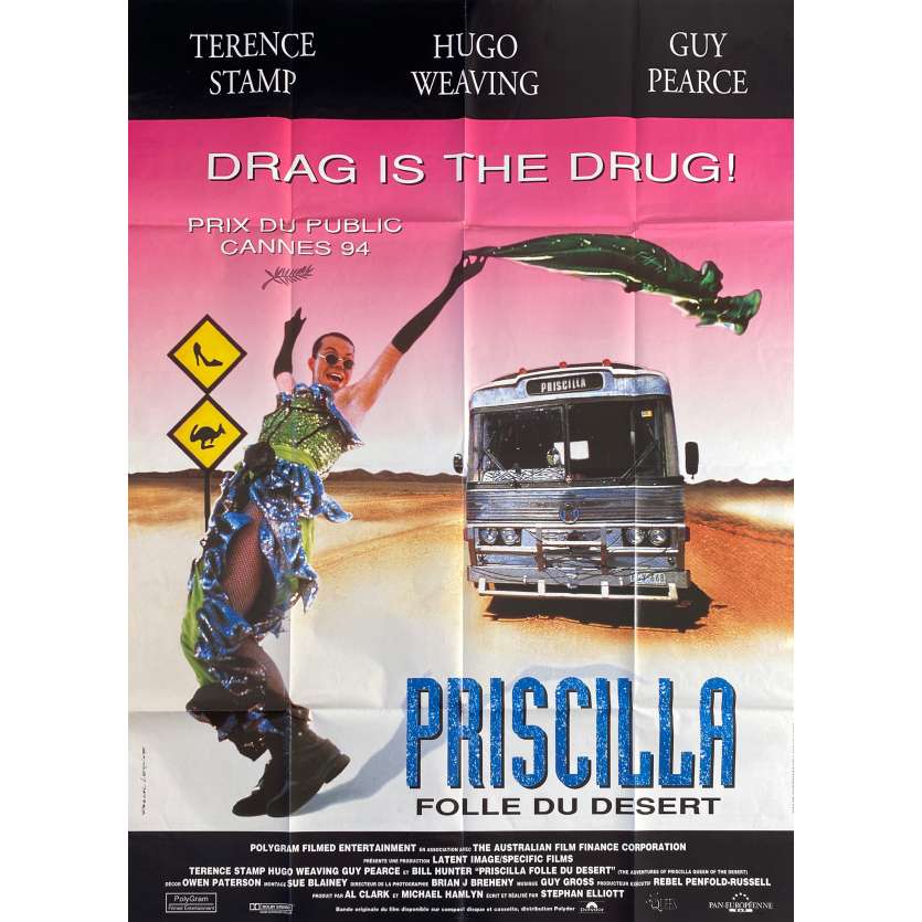 PRISCILLA FOLLE DU DESERT Affiche de film - 120x160 cm. - 1994 - Terence Stamp, Stephan Elliott