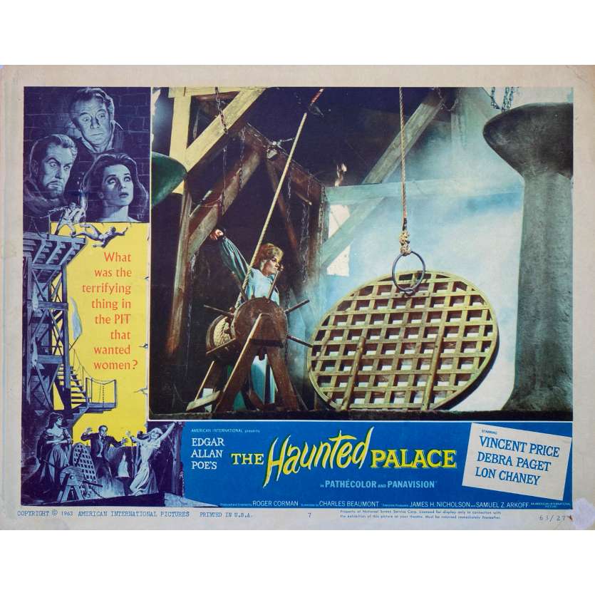 THE HAUNTED PALACE Original Lobby Card - 11x14 in. - 1963 - Roger Corman, Vincent Price, Lon Chaney Jr.