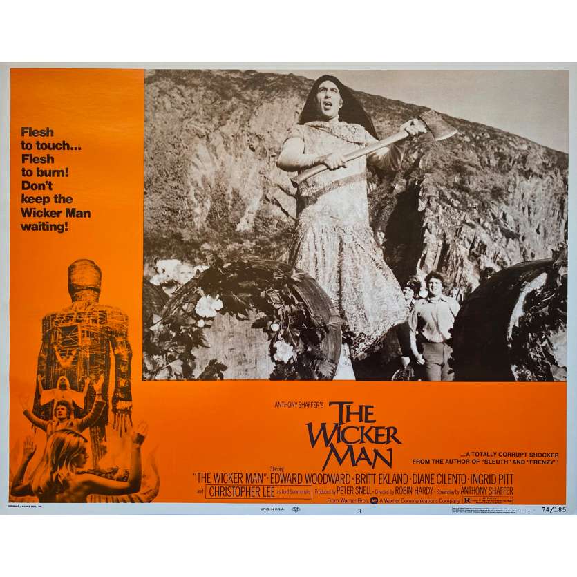 THE WICKER MAN Original Lobby Card - 11x14 in. - 1973 - Robin Hardy, Christopher Lee