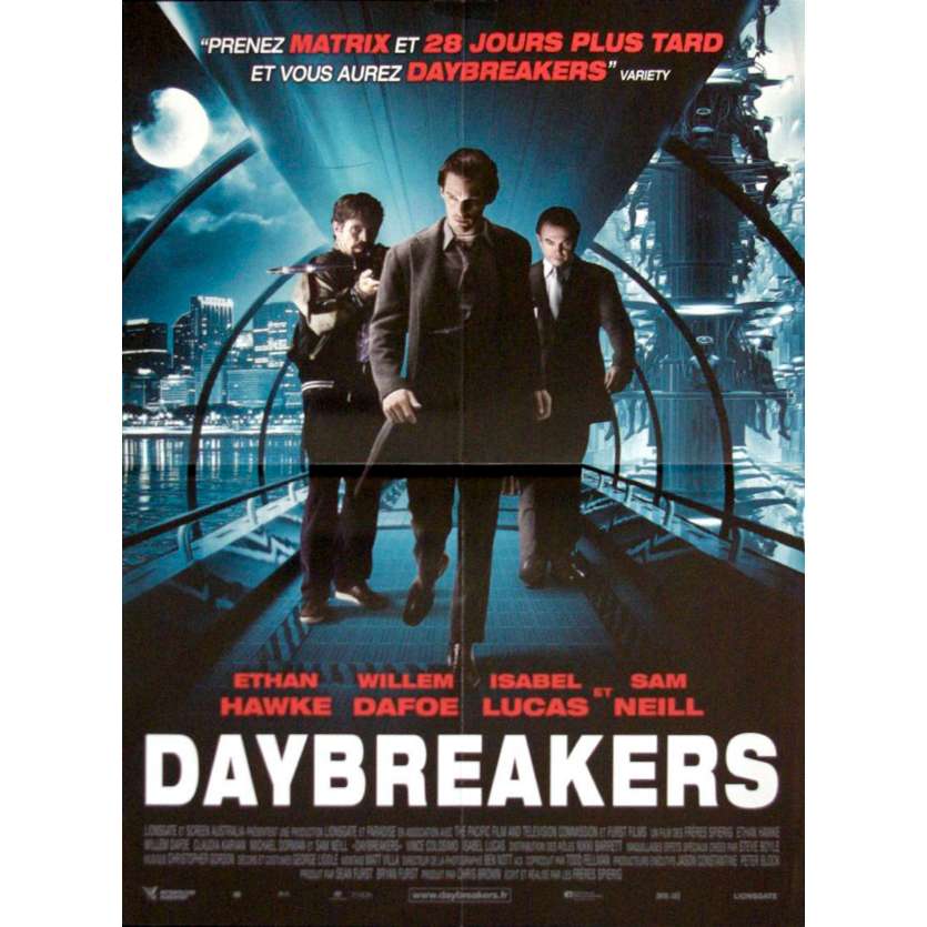 DAYBREAKERS Affiche 40x60 '09 Wilem Dafoe, Sam Neil, Vampire Movie Poster