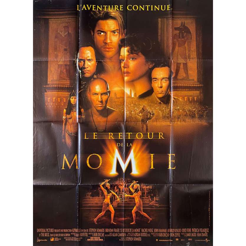 LE RETOUR DE LA MOMIE Affiche de film- 120x160 cm. - 2001 - Brendan Fraser, Rachel Weisz, Stephen Sommers