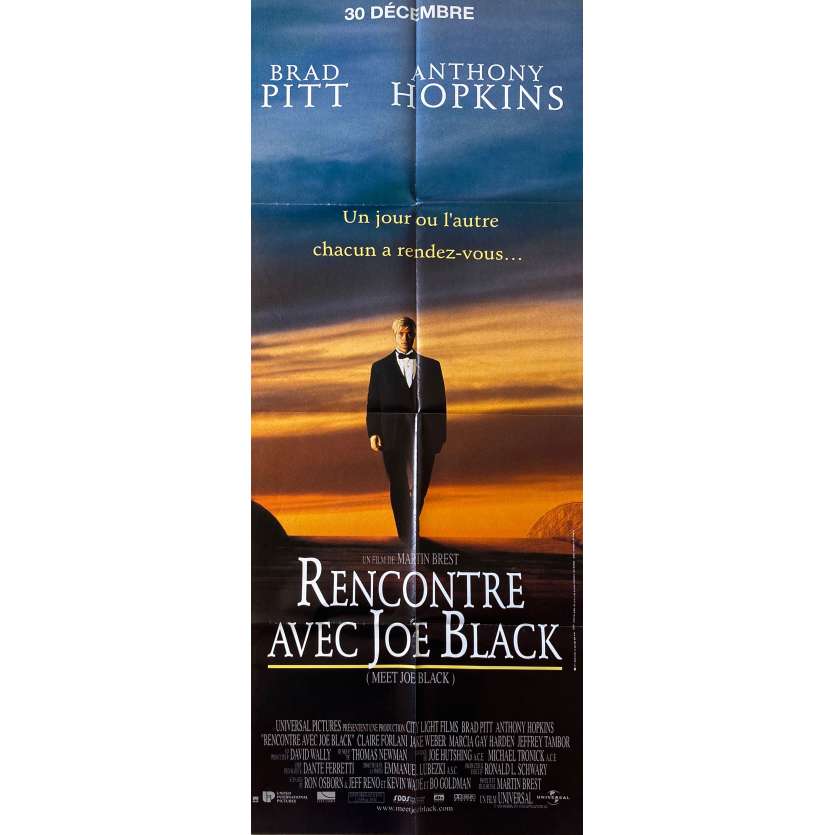 MEET JOE BLACK Original Movie Poster- 23x63 in. - 1998 - Martin Brest, Brad Pitt, Anthony Hopkins