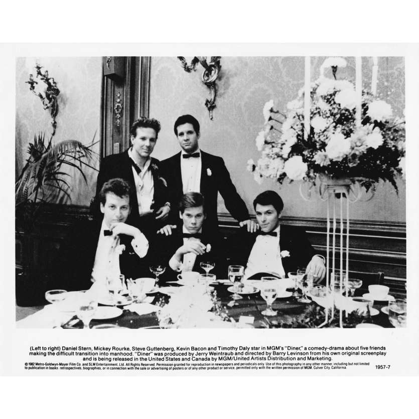 DINER Original Movie Still 1957-7 - 8x10 in. - 1982 - Barry Levinson, Mickey Rourke