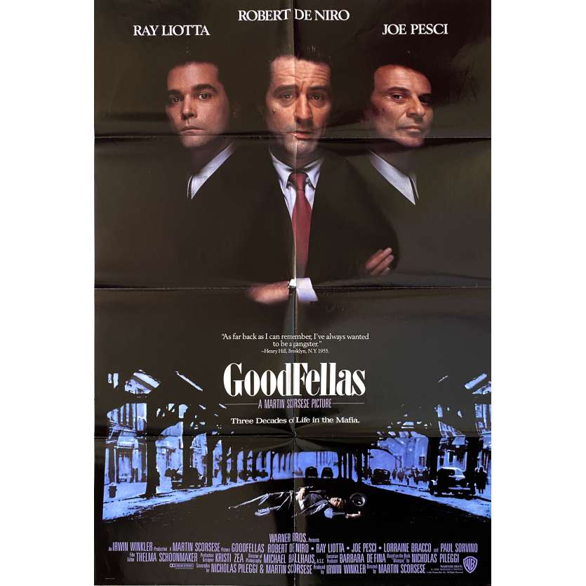 LES AFFRANCHIS Affiche de film- 69x102 cm. - 1990 - Robert de Niro, Martin Scorsese