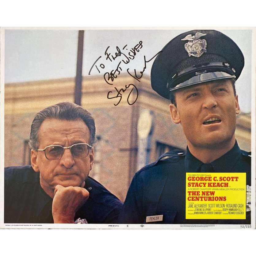 THE NEW CENTURIONS Original Signed Photo- 11x14 in. - 1972 - Richard Fleischer, Stacy Keach