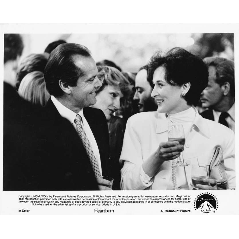 LA BRULURE Photo de presse 48 - 20x25 cm. - 1986 - Jack Nicholson, Meryl Streep, Mike Nichols