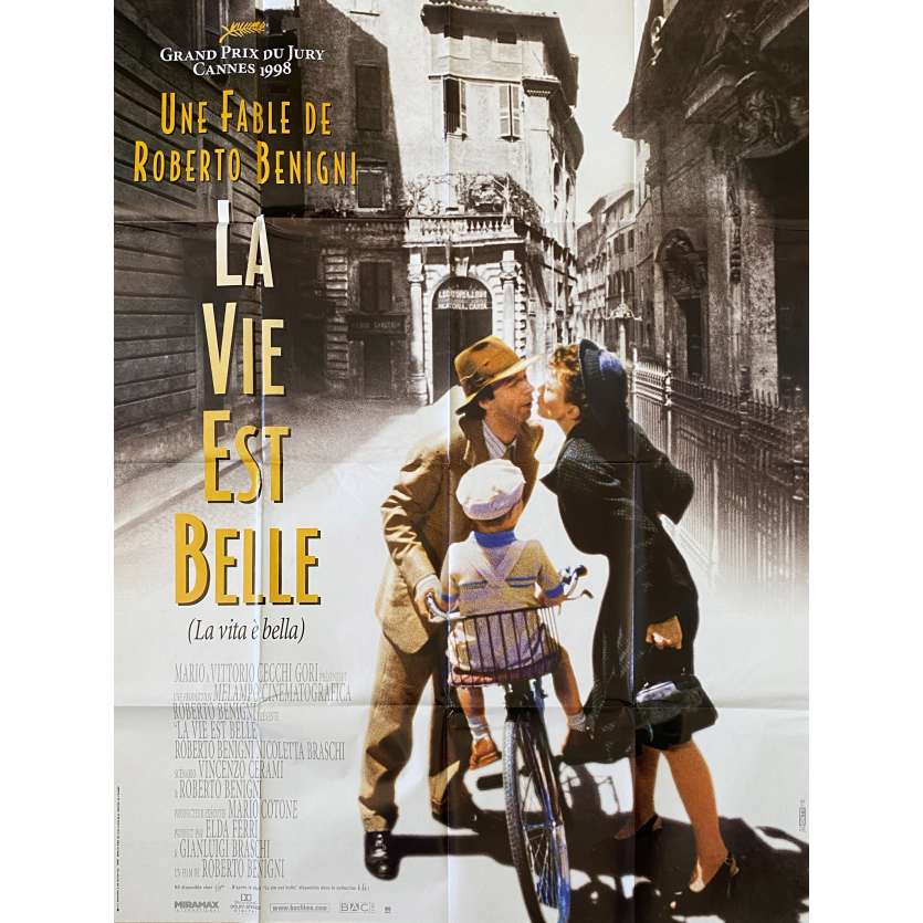 LIFE IS BEAUTIFUL Original Movie Poster- 47x63 in. - 1997 - Roberto Benigni, Nicoletta Braschi