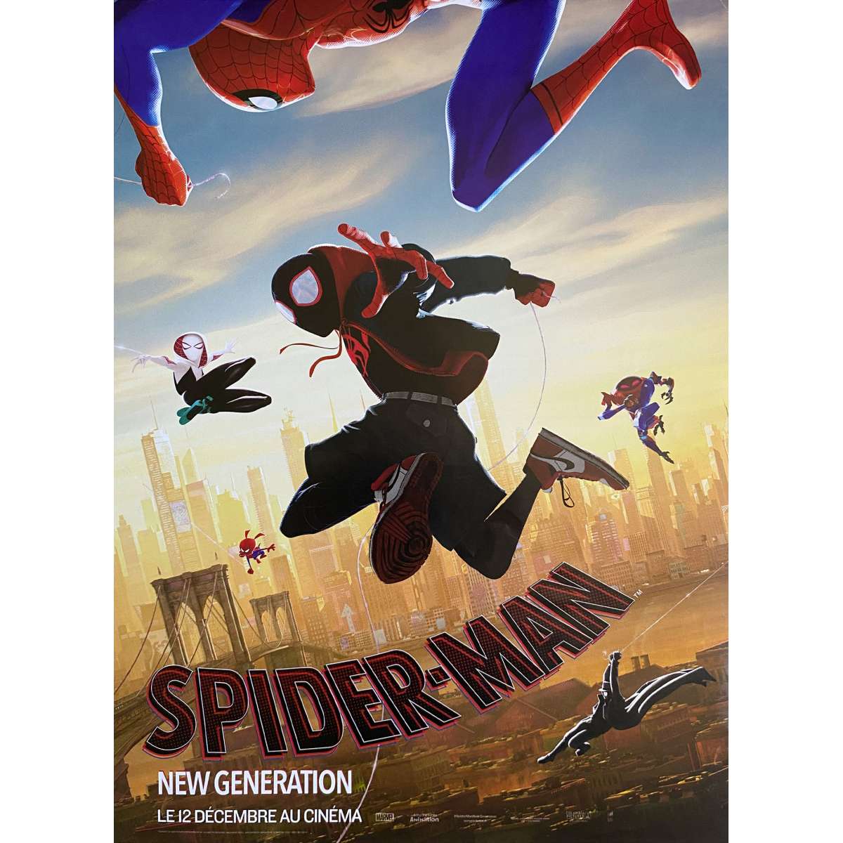 SPIDER-MAN INTO THE SPIDER-VERSE French Movie Poster - 15x21 in. - 2018  Ninja Style