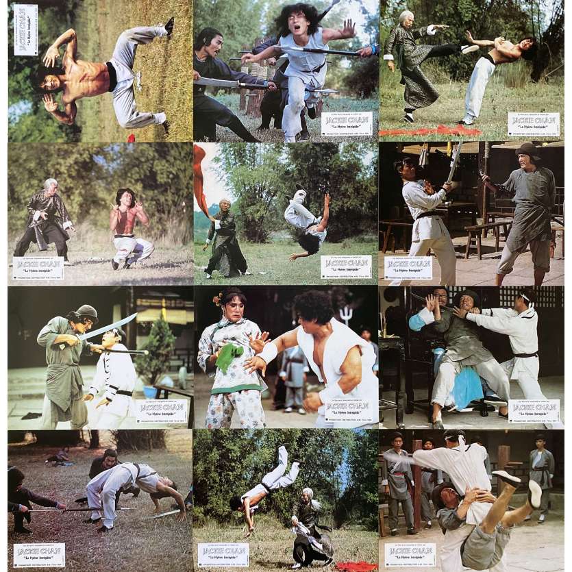 THE FEARLESS HYENA Original Lobby Cards x12 - 9x12 in. - 1980 - Jackie Chan, Jackie Chan