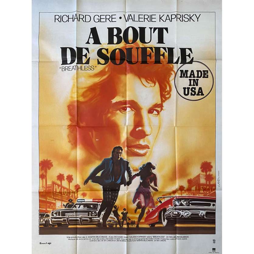 BREATHLESS French Movie Poster - 47x63 in. - 1983