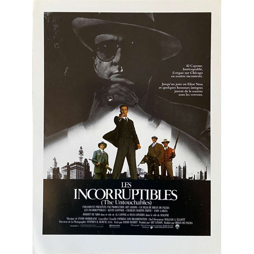 LES INCORRUPTIBLES Synopsis- 21x30 cm. - 1987 - Kevin Costner, Brian de Palma