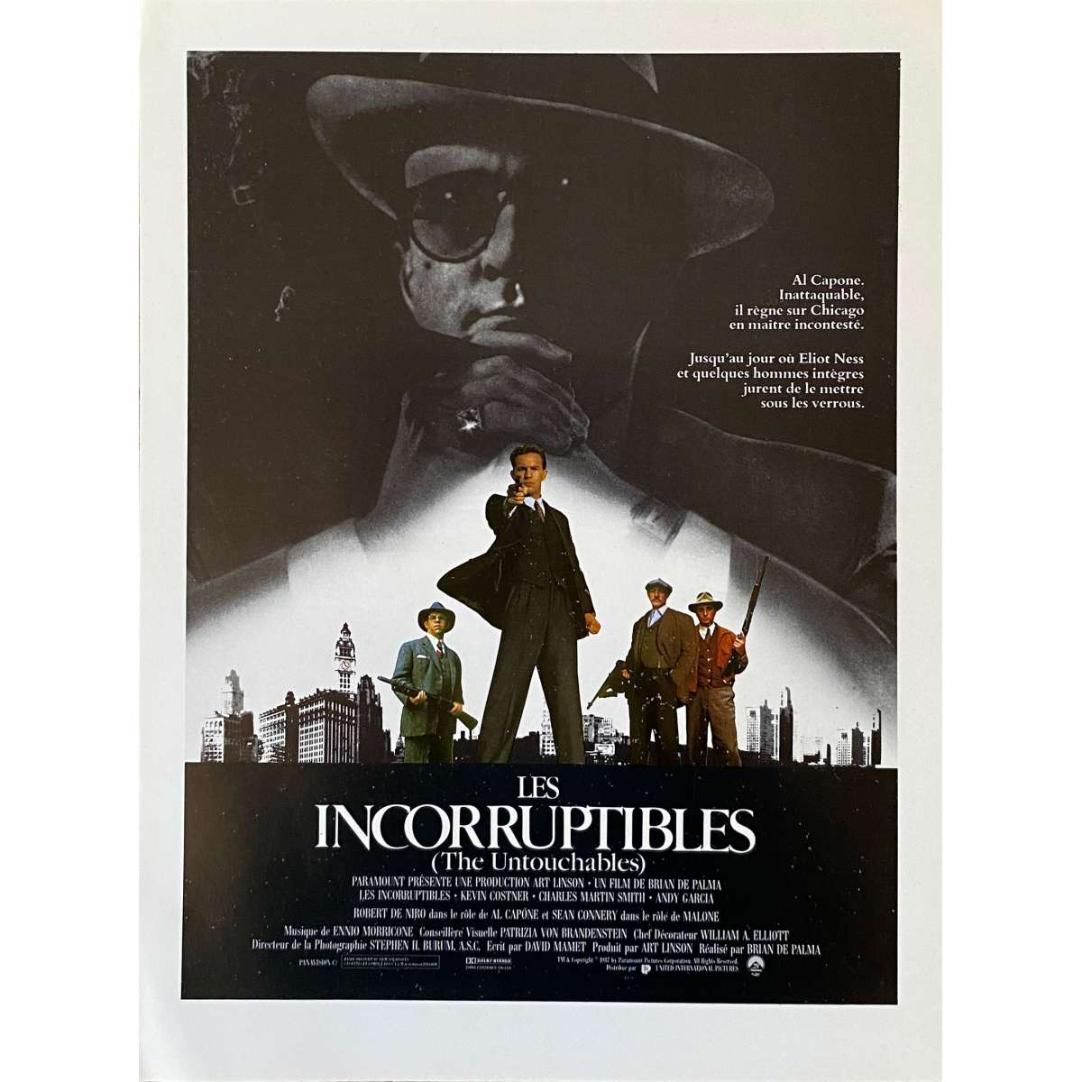 THE UNTOUCHABLES French Herald - 9x12 in. - 1987