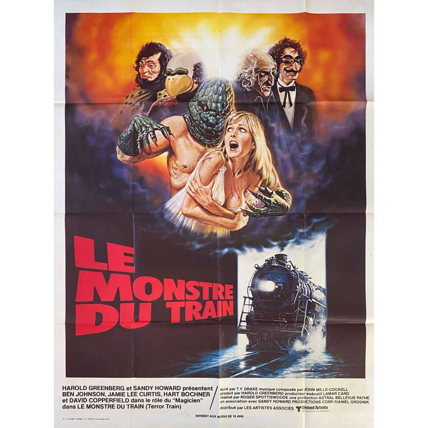 LE MONSTRE DU TRAIN Affiche de film- 120x160 cm. - 1980 - Jamie Lee Curtis, Roger Spottiswoode