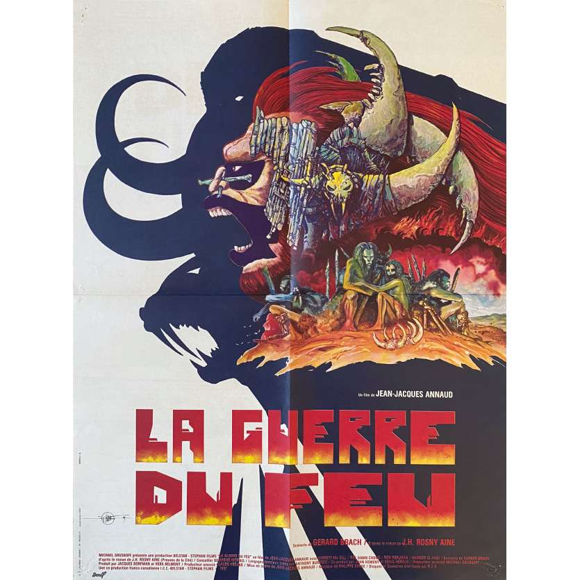 QUEST FOR FIRE Original Movie Poster- 15x21 in. - 1981 - Jean-Jacques Annaud, Ron Perlman