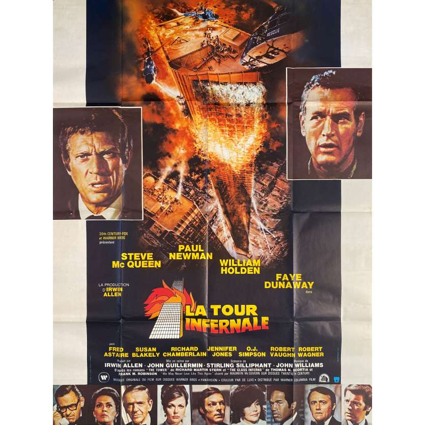 THE TOWERING INFERNO Original Movie Poster- 47x63 in. - 1974 - John Guillermin, Steve McQueen