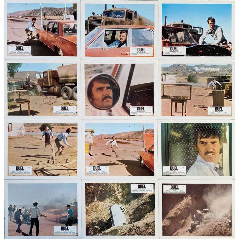 DUEL Original Lobby Cards x12 - 9x12 in. - 1971 - Steven Spielberg, Dennis Weaver