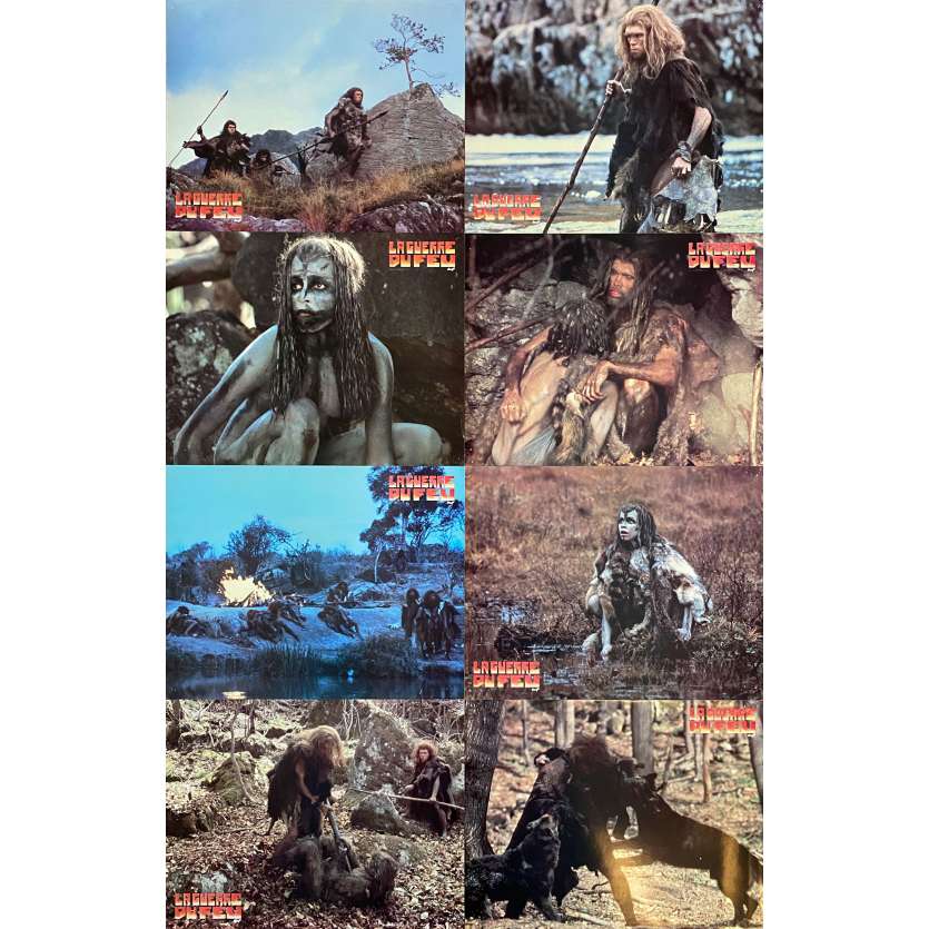 QUEST FOR FIRE Original Lobby Cards x8 -Set C - 9x12 in. - 1981 - Jean-Jacques Annaud, Ron Perlman