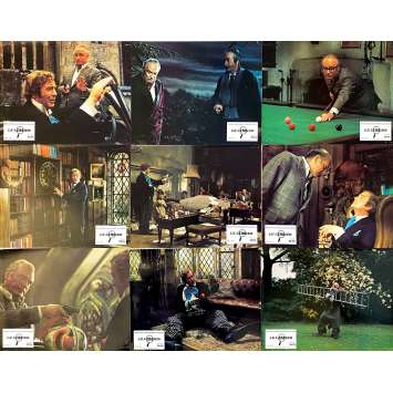 SLEUTH Original Lobby Cards x9 - 9x12 in. - 1972 - Joseph L. Mankiewicz, Laurence Olivier, Michael Caine