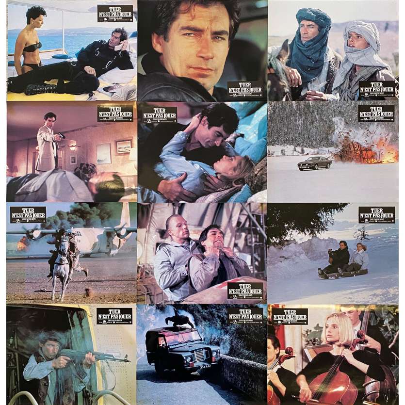 THE LIVING DAYLIGHTS Original Lobby Cards x12 - 9x12 in. - 1987 - John Glen, Timothy Dalton