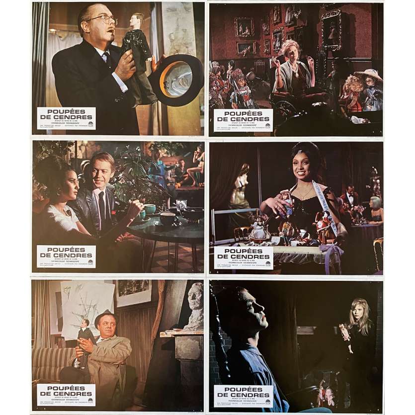 THE PSYCHOPATH Original Lobby Cards Set B - x6 - 9x12 in. - 1966 - Freddie Francis, Patrick Wymark