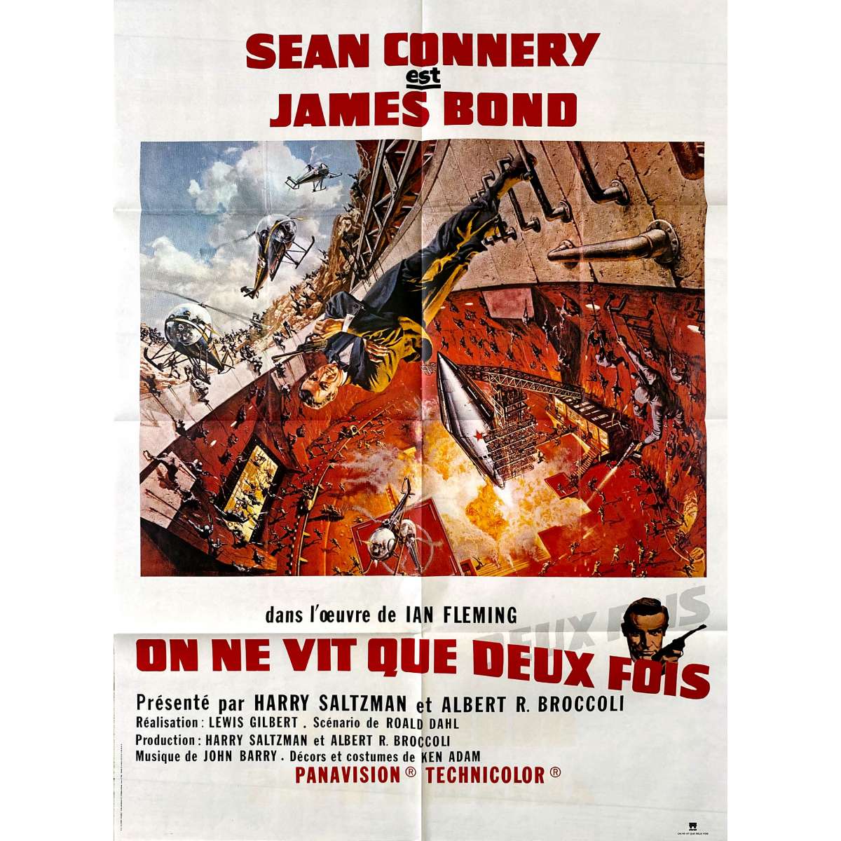 You Only Live Twice French Movie Poster 32x47 In R1980