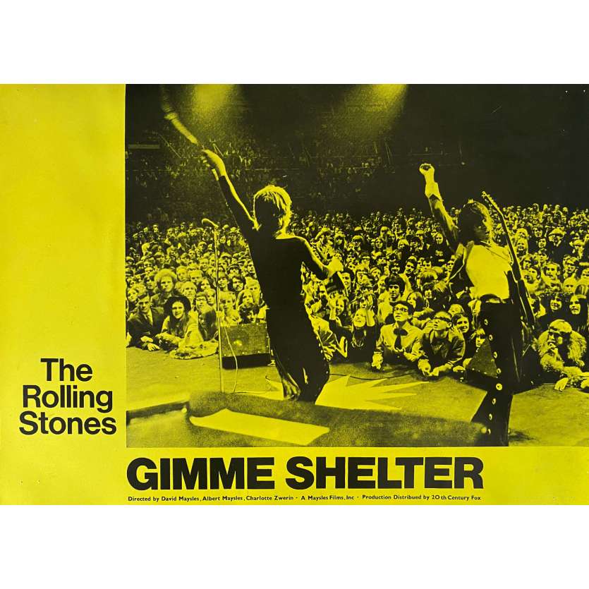 THE ROLLING STONES - GIMME SHELTER Original Lobby Card N11 - 12x15 in. - 1970 - Mick Jagger, Keith Richards