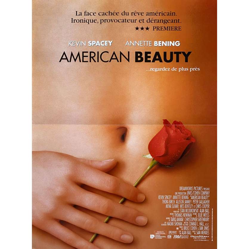 AMERICAN BEAUTY Affiche de cinéma- 40x54 cm. - 1999 - Kevin Spacey, Sam Mendes