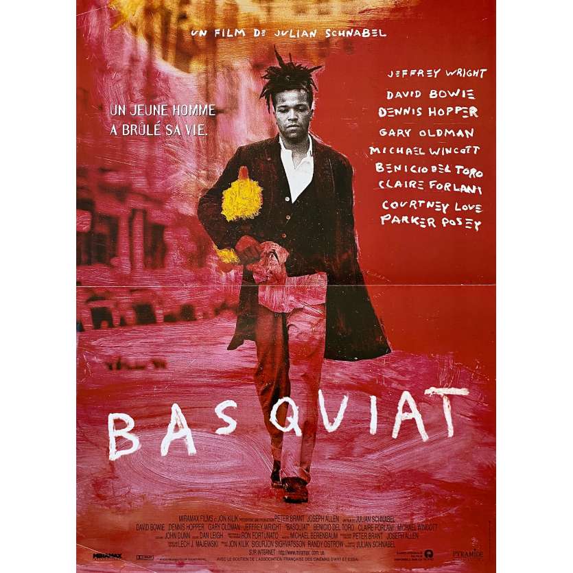 BASQUIAT Affiche de cinéma- 40x54 cm. - 1996 - David Bowie, Julian Schnabel