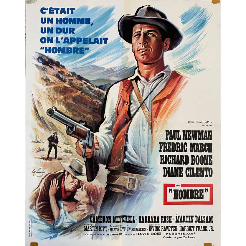 HOMBRE Original Movie Poster- 15x21 in. - 1967 - Martin Ritt, Paul Newman