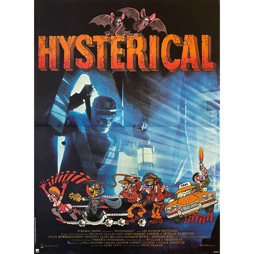 HYSTERICAL Affiche de cinéma- 40x60 cm. - 1983 - Bill Hudson, Chris Bearde