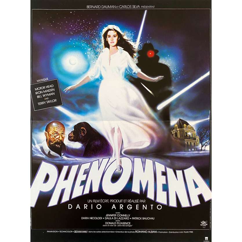 PHENOMENA Affiche de cinéma- 40x60 cm. - 1985 - Jennifer Connely, Dario Argento