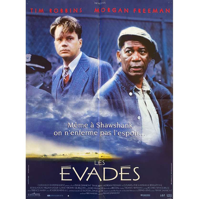 LES EVADES Affiche de cinéma- 60x80 cm. - 1994 - Tim Robbins, Franck Darabont