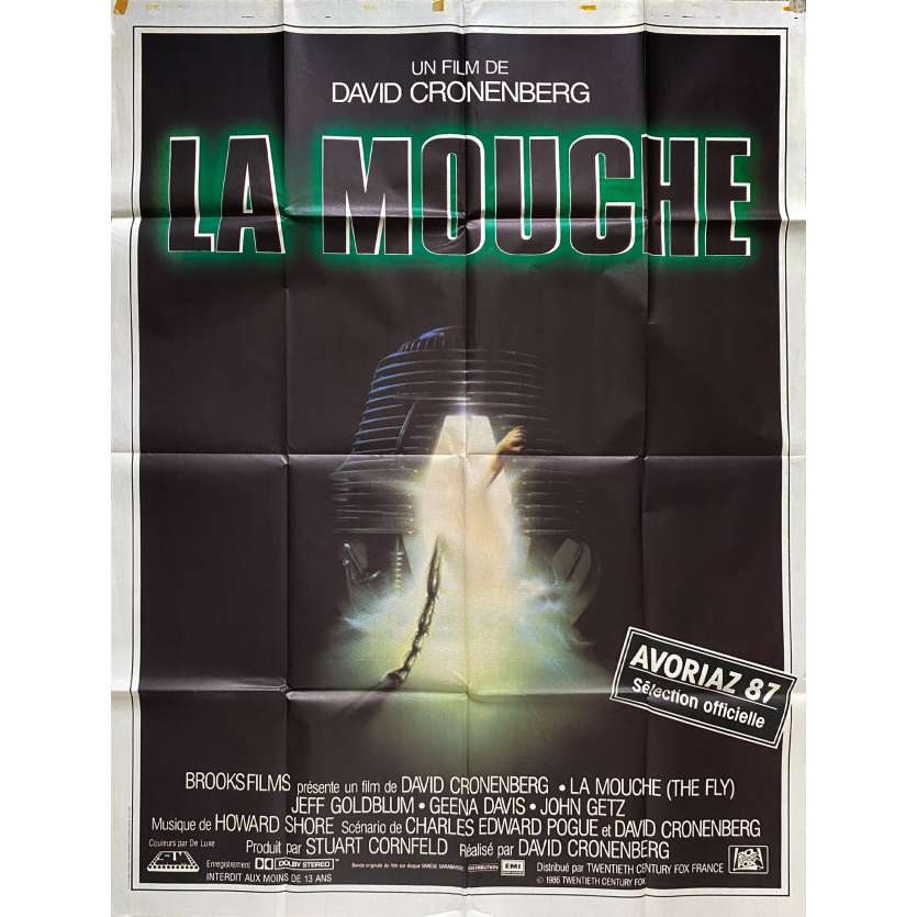 Affiche de film française de LA MOUCHE 120x160 cm.