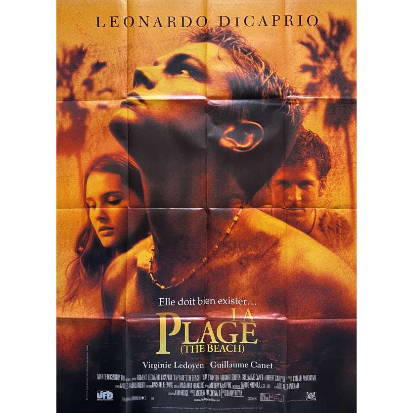 LA PLAGE Affiche de cinéma- 120x160 cm. - 2000 - Leonardo DiCaprio, Danny Boyle