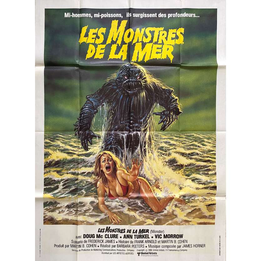 HUMANOIDS FROM THE DEEP Original Movie Poster- 47x63 in. - 1980 - Barbara Peeters, Doug McClure