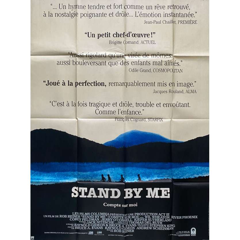 STAND BY ME Affiche de cinéma- 120x160 cm. - 1986 - River Phoenix, Rob Reiner