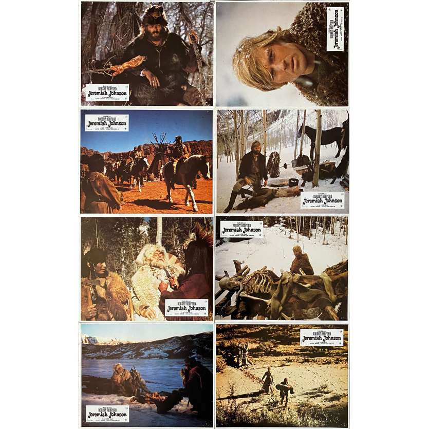 JEREMIAH JOHNSON Original Lobby Cards x8 - Set A - 9x12 in. - 1972 - Sidney Pollack, Robert Redford