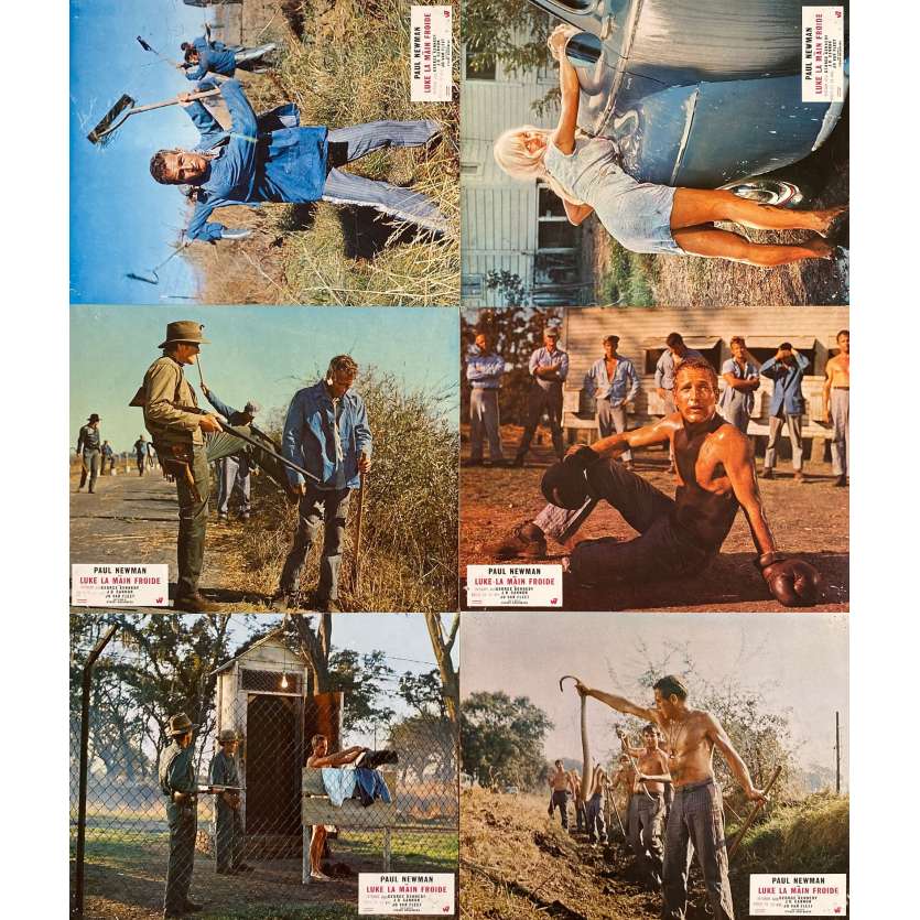 COOL HAND LUKE Original Lobby Cards x6 - Set B - 9x12 in. - 1967 - Stuart Rosenberg, Paul Newman