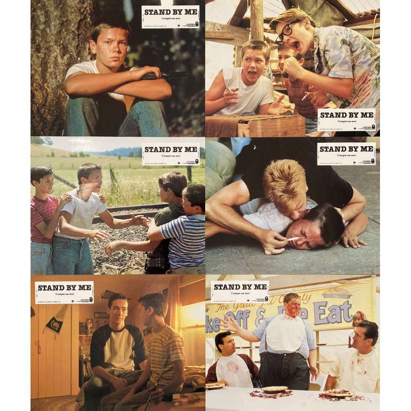 STAND BY ME Photos de film x6 - Jeu A - 21x30 cm. - 1986 - River Phoenix, Rob Reiner