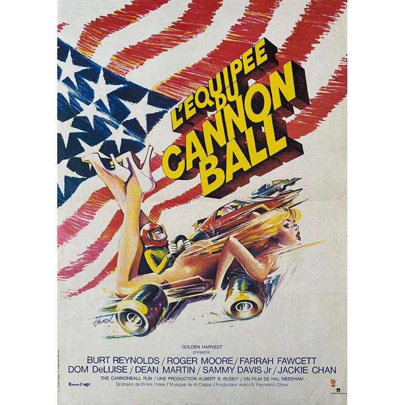 L'EQUIPEE DE CANNONBALL Affiche de cinéma- 40x54 cm. - 1981 - Burt Reynolds, Roger Moore, Hal Needham