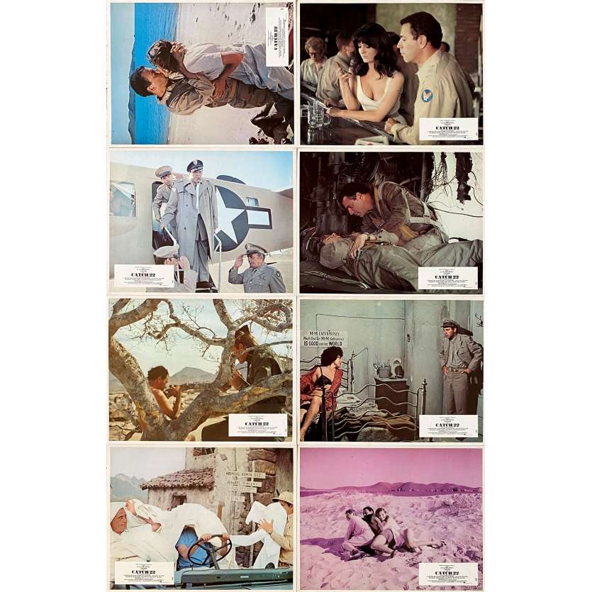 CATCH 22 Vintage Lobby Cards x8 - 9x12 in. - 1970 - Mike Nichols, Alan Arkin