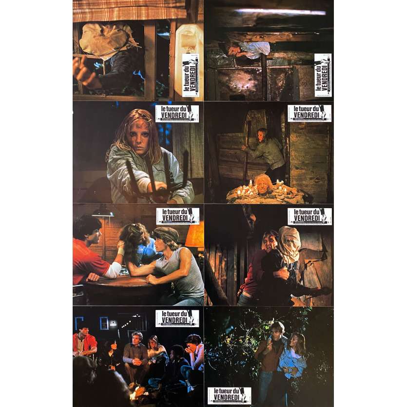 Friday THE 13TH Part II Vintage Lobby Cards x8 - 9x12 in. - 1981 - Steve Miner, Betsy Palmer