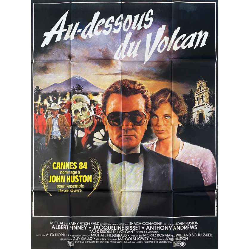 UNDER THE VOLCANO Vintage Movie Poster- 47x63 in. - 1984 - John Huston, Albert Finney