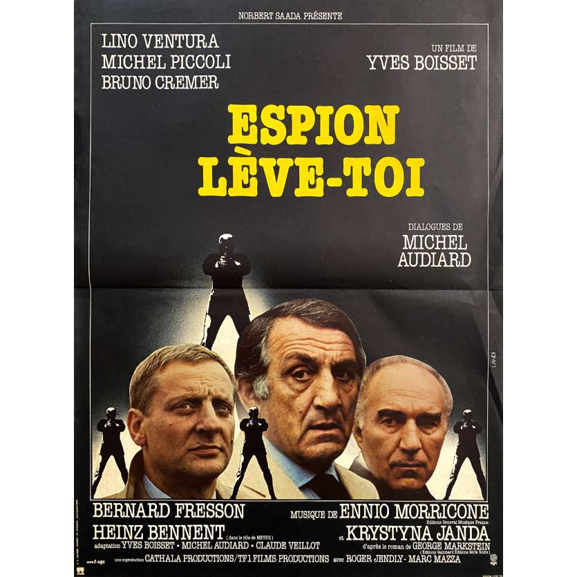 ESPION LEVE TOI Affiche de cinéma- 40x54 cm. - 1982 - Lino Ventura, Yves Boisset