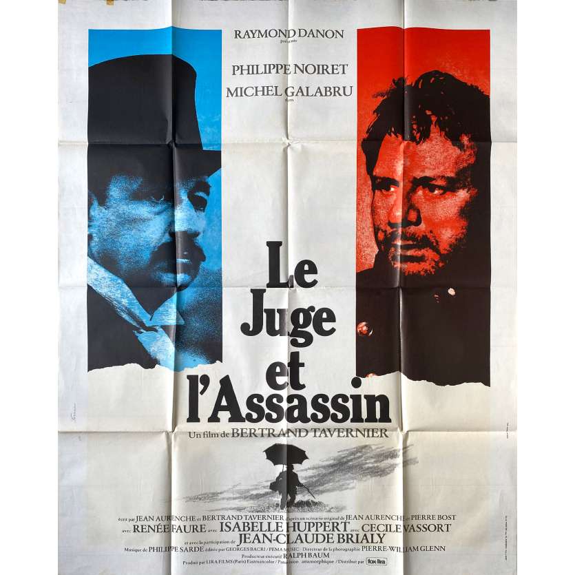 LE JUGE ET L'ASSASSIN Affiche de cinéma- 120x160 cm. - 1976 - Philippe Noiret, Michel Galabru, Bertrand Tavernier