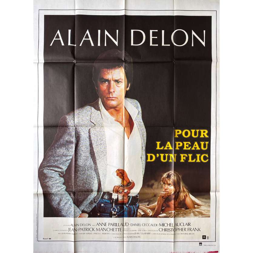 POUR LA PEAU D'UN FLIC Affiche de cinéma- 120x160 cm. - 1981 - Alain Delon, Alain Delon