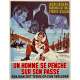UN HOMME SE PENCHE SUR SON PASSE Affiche de cinéma- 35x55 cm. - 1958 - Jacques Bergerac, Willy Rozier