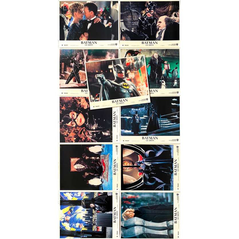 BATMAN RETURNS Vintage Lobby Cards x11 - 9x12 in. - 1992 - Tim Burton, Michael Keaton