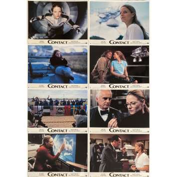CONTACT Vintage Lobby Cards x8 - 9x12 in. - 1997 - Robert Zemeckis, Jodie Foster